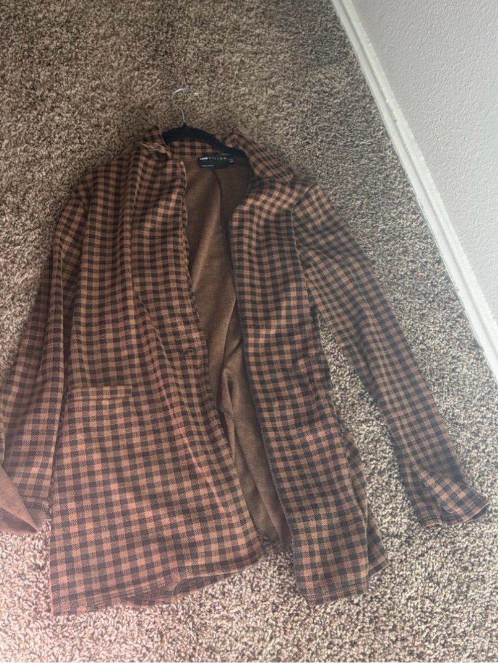 ASOS Brown and Black Check Cardigan